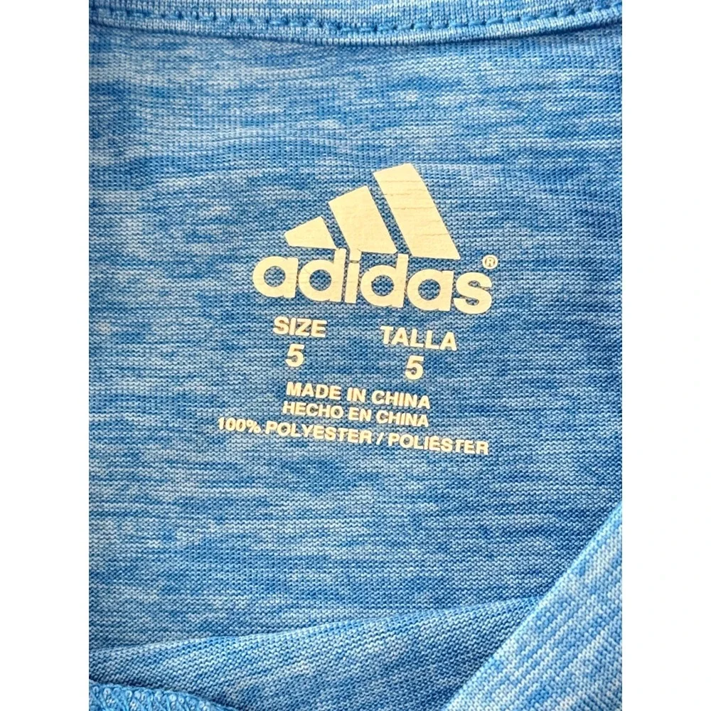 Adidas Tee Shirt Boys Size 5 Blue Graphic Athletic‎